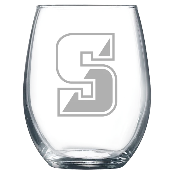 University of Scranton Polar Camel 9 oz. Stemless Wine Glass