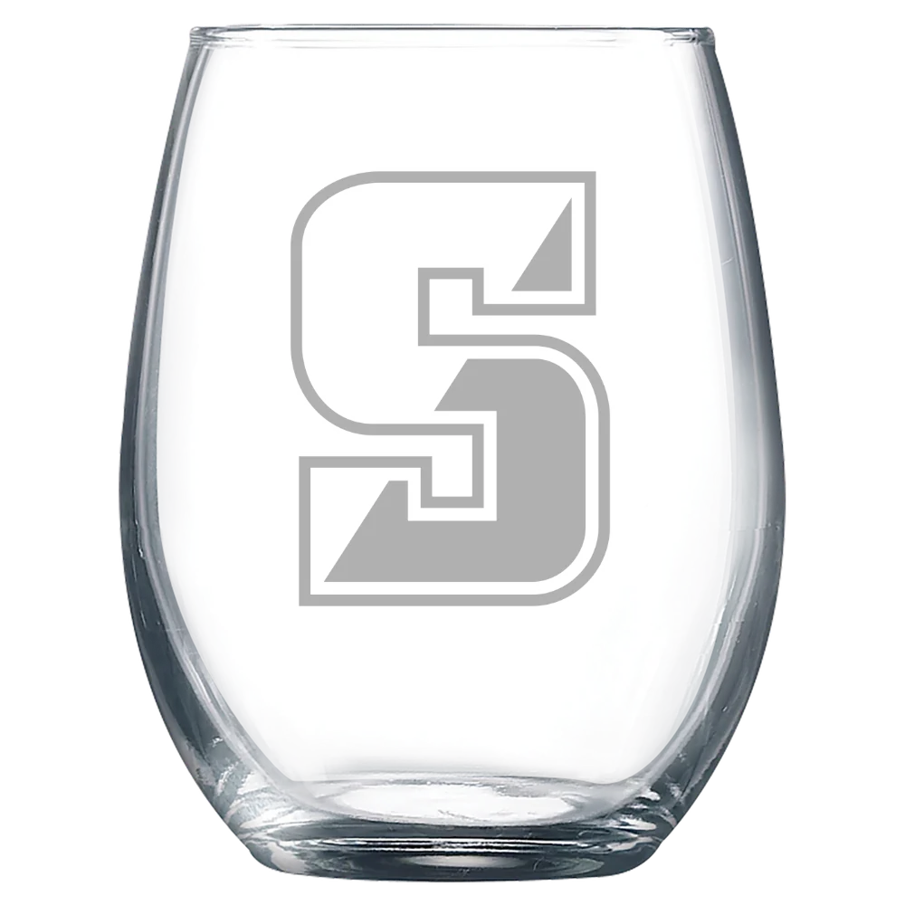 University of Scranton Polar Camel 9 oz. Stemless Wine Glass