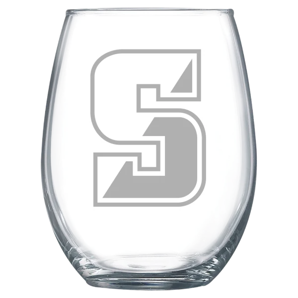 University of Scranton Polar Camel 15 oz. Stemless Wine Glass