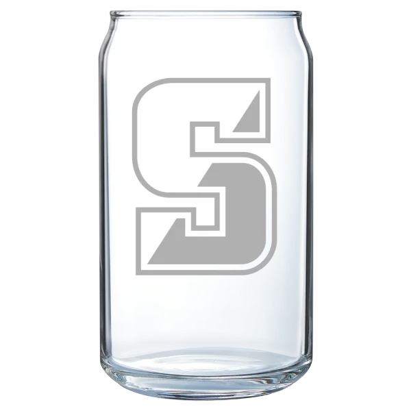 University of Scranton Polar Camel 16 oz. Can Glass