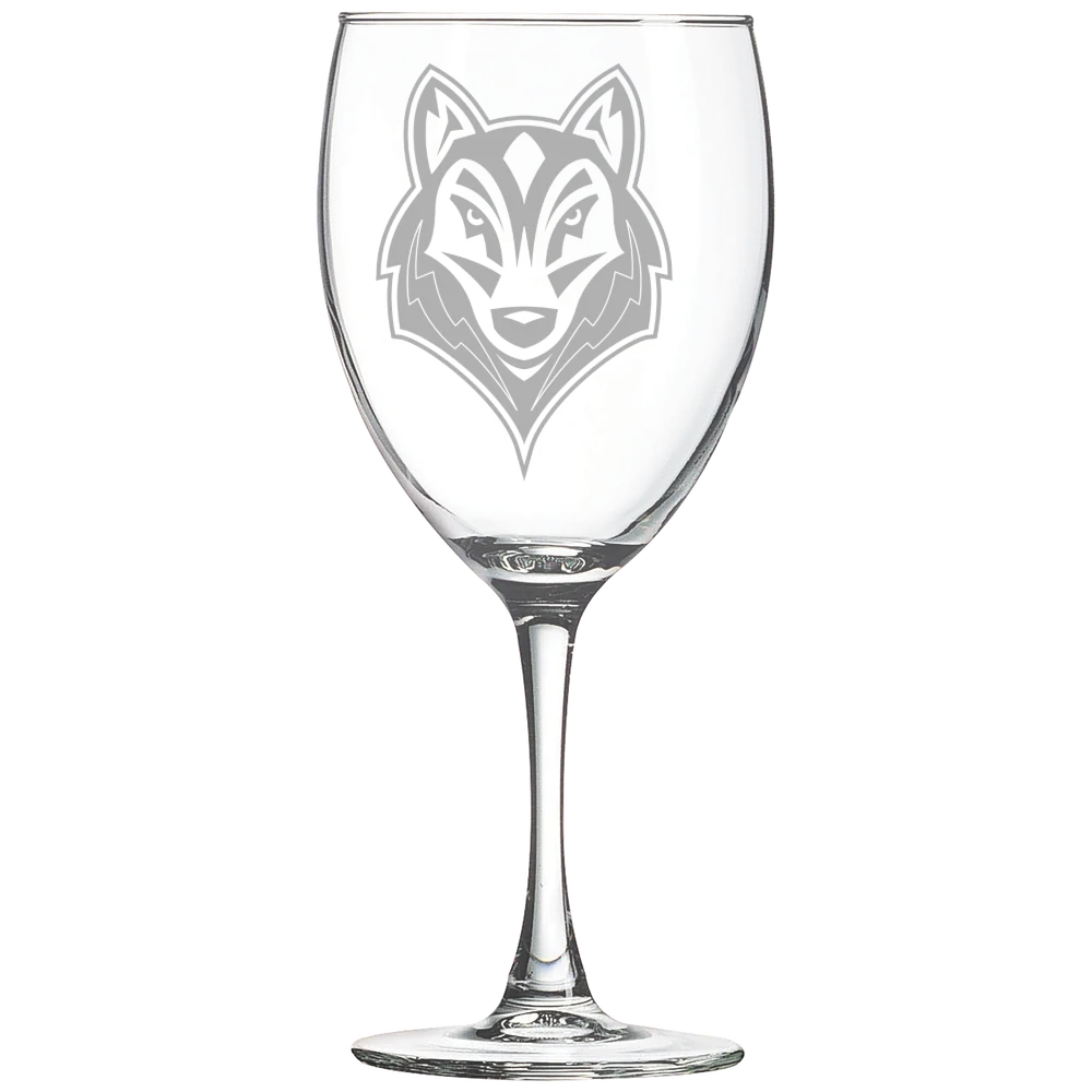 University of Southern Maine Polar Camel 10 1/2 oz. Wine Glass