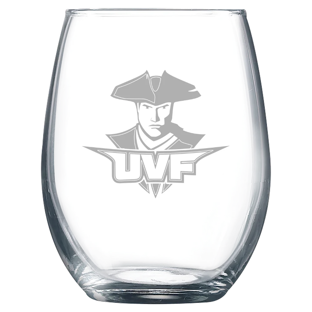 University of Valley Forge Polar Camel 9 oz. Stemless Wine Glass