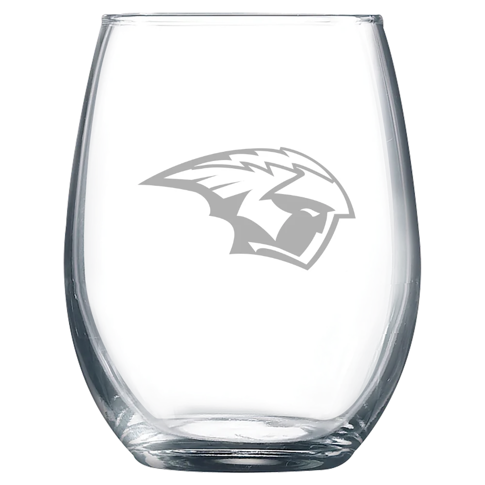 University of Wisconsin-Oshkosh Polar Camel 9 oz. Stemless Wine Glass
