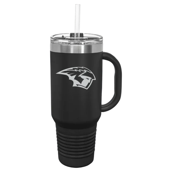 University of Wisconsin-Oshkosh Polar Camel 40 oz. Travel Mug with Snap Lid & Straw
