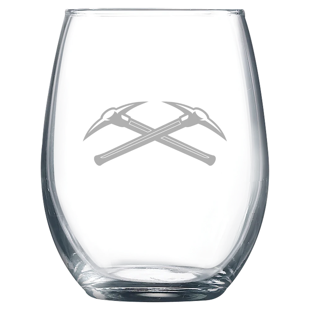 University of Wisconsin-Platteville Polar Camel 9 oz. Stemless Wine Glass