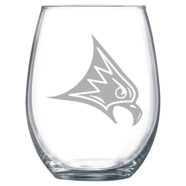 University of Wisconsin-River Falls Polar Camel 15 oz. Stemless Wine Glass