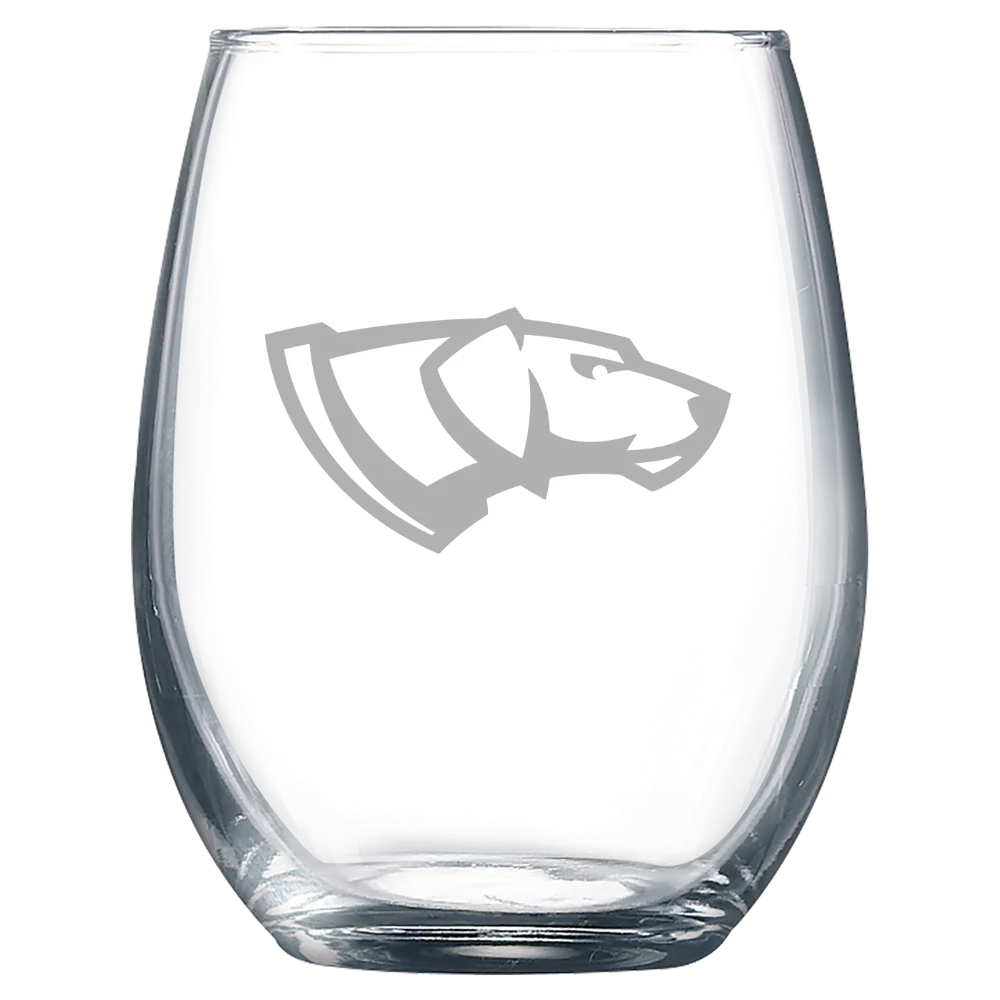 University of Wisconsin-Stevens Point Polar Camel 9 oz. Stemless Wine Glass