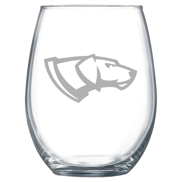 University of Wisconsin-Stevens Point Polar Camel 15 oz. Stemless Wine Glass