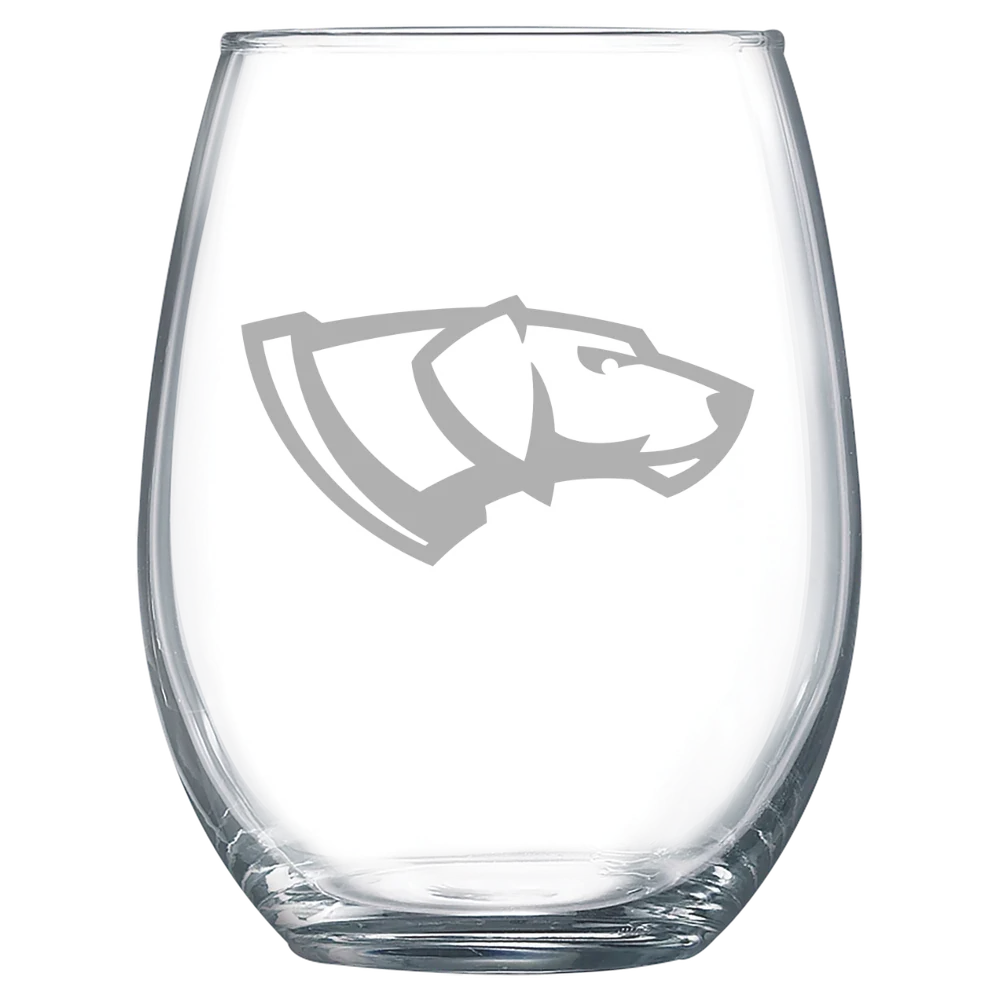 University of Wisconsin-Stevens Point Polar Camel 15 oz. Stemless Wine Glass