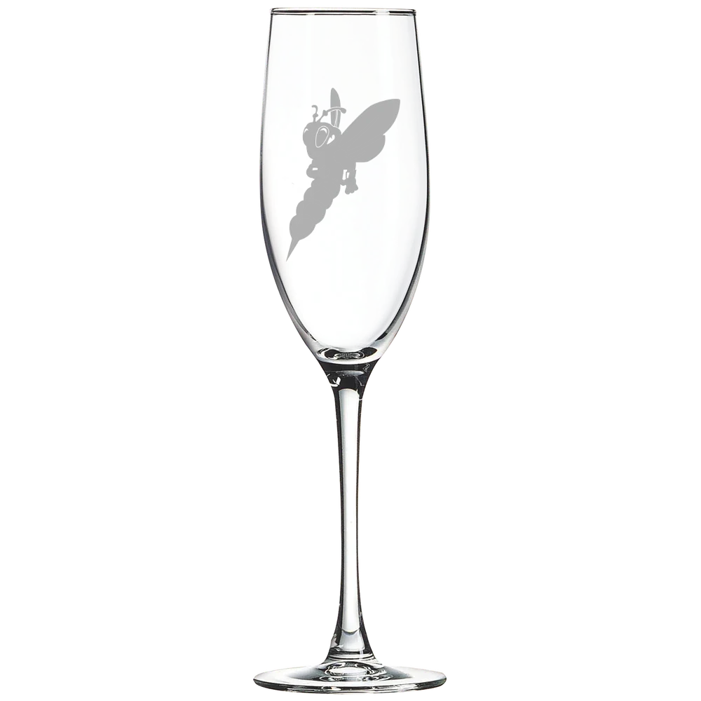University of Wisconsin-Superior Polar Camel 8 oz. Champagne Flute