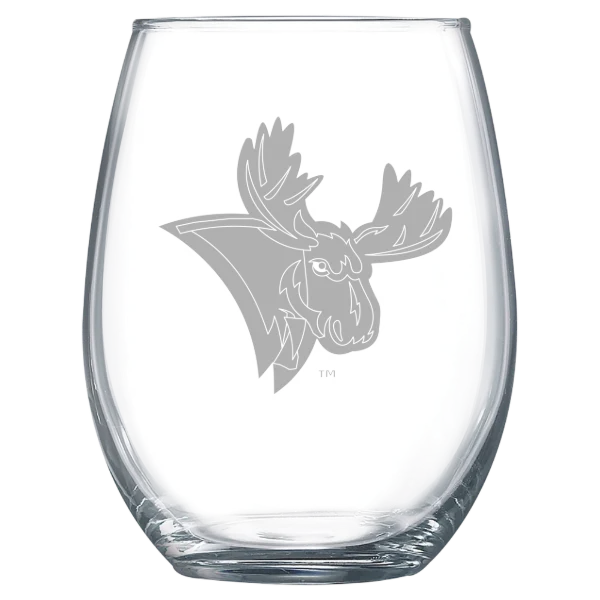 Utica University Polar Camel 15 oz. Stemless Wine Glass