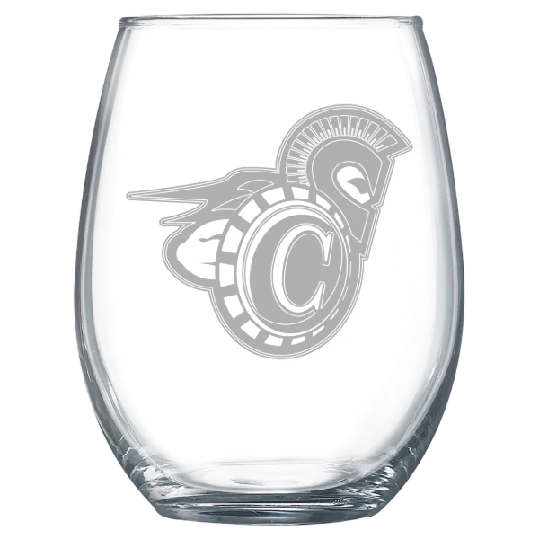 Vermont State University Castleton Polar Camel 15 oz. Stemless Wine Glass