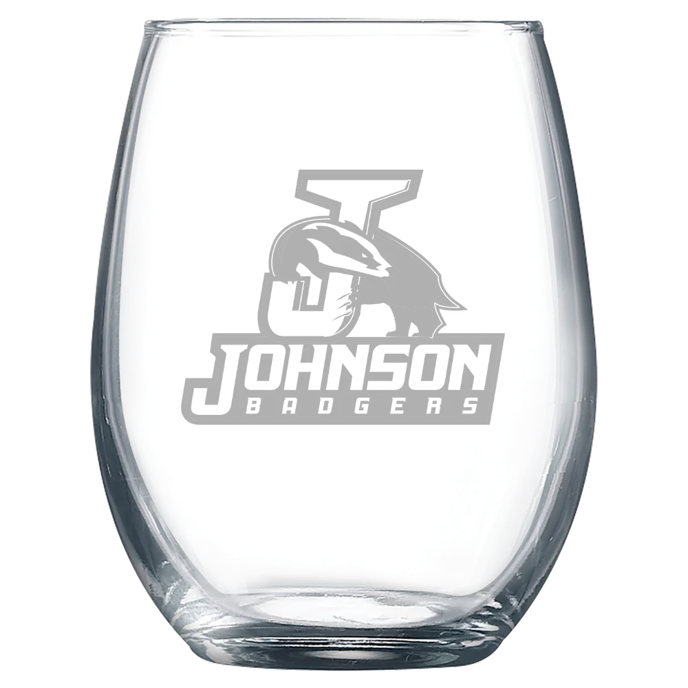 Vermont State University-Johnson Polar Camel 9 oz. Stemless Wine Glass