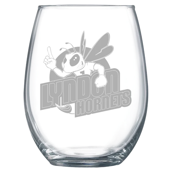 Vermont State University Lyndon Polar Camel 15 oz. Stemless Wine Glass