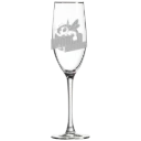 Vermont State University Lyndon Polar Camel 8 oz. Champagne Flute