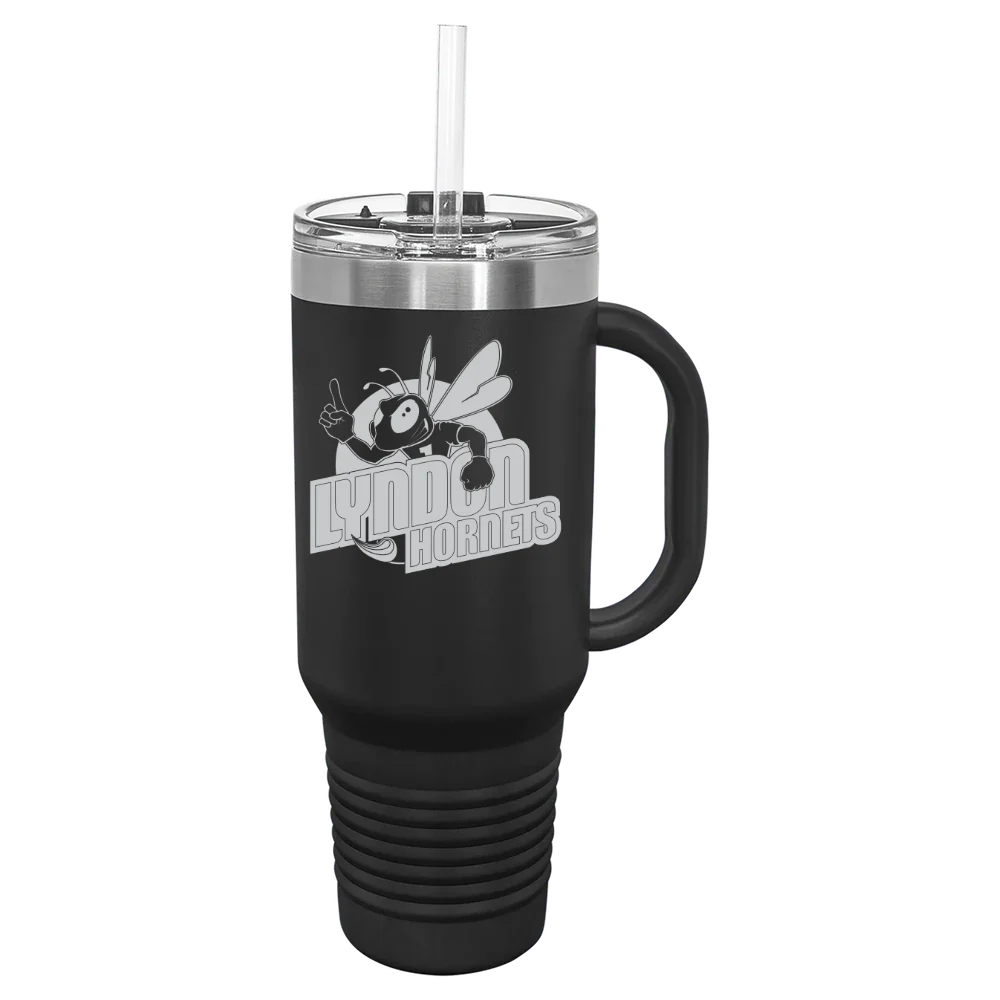 Vermont State University Lyndon Polar Camel 40 oz. Travel Mug with Snap Lid & Straw