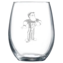 Wabash College Polar Camel 9 oz. Stemless Wine Glass