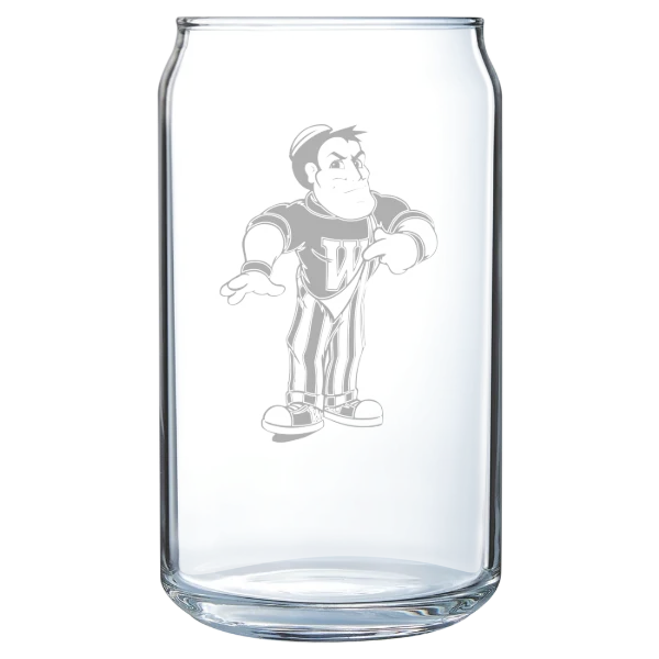Wabash College Polar Camel 16 oz. Can Glass