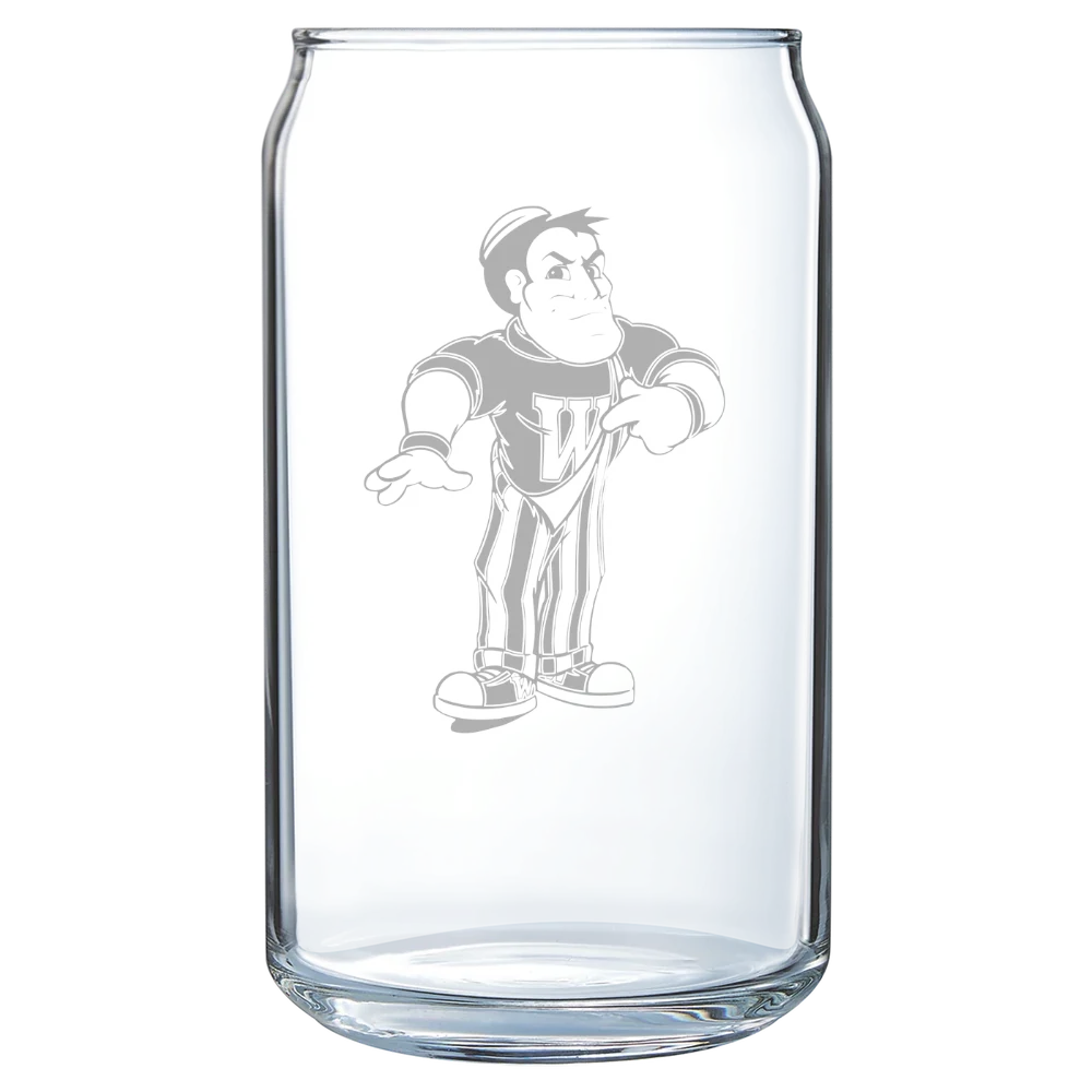 Wabash College Polar Camel 16 oz. Can Glass