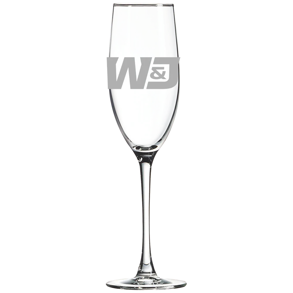 Washington and Jefferson College Polar Camel 8 oz. Champagne Flute