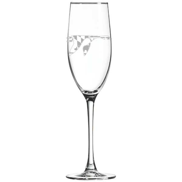 Washington College (Maryland) Polar Camel 8 oz. Champagne Flute