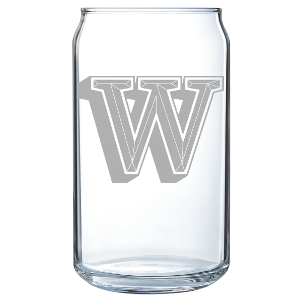 Waynesburg University Polar Camel 16 oz. Can Glass