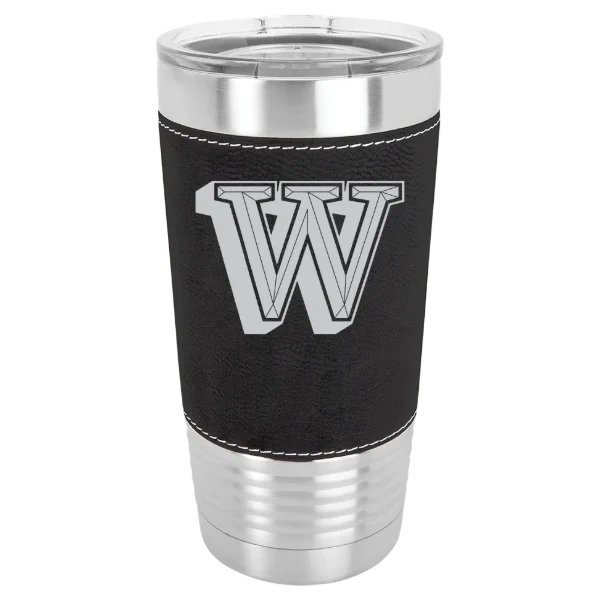 Waynesburg University Polar Camel 20 oz. Leatherette Grip Tumbler with Standard Lid