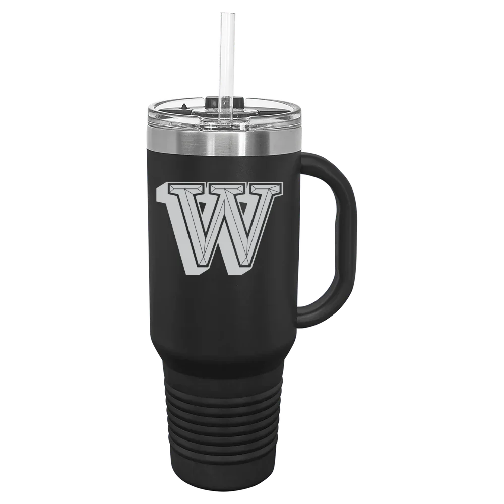 Waynesburg University Polar Camel 40 oz. Travel Mug with Snap Lid & Straw