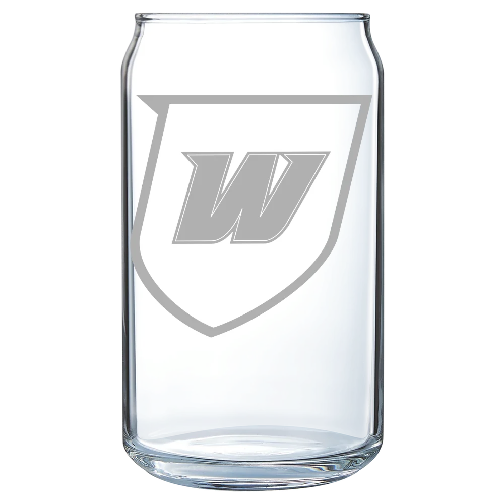 Western Connecticut State University Polar Camel 16 oz. Can Glass