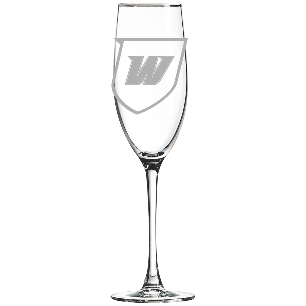 Western Connecticut State University Polar Camel 8 oz. Champagne Flute