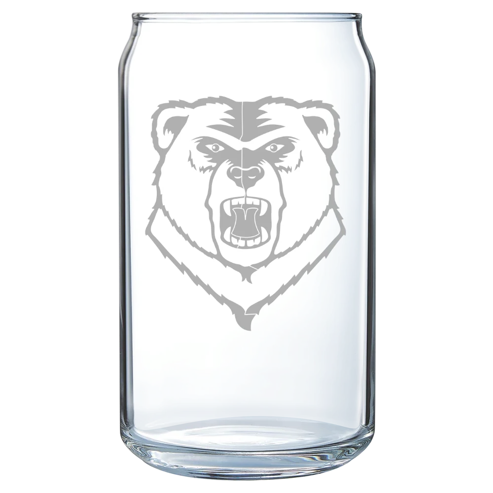 Western New England University Polar Camel 16 oz. Can Glass