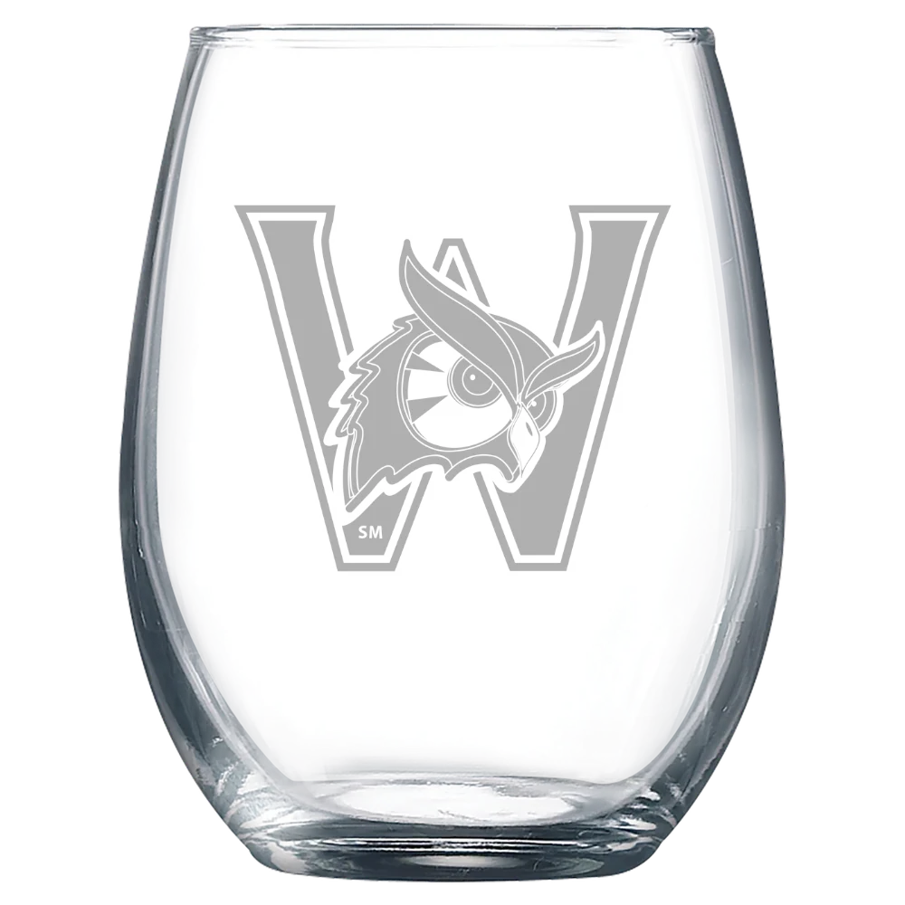 Westfield State University Polar Camel 9 oz. Stemless Wine Glass