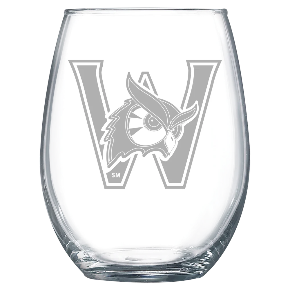 Westfield State University Polar Camel 15 oz. Stemless Wine Glass