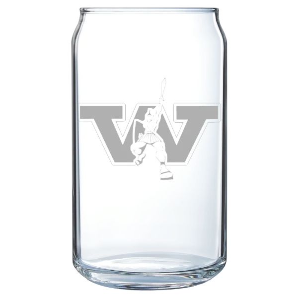 Westminster College (Pennsylvania) Polar Camel 16 oz. Can Glass