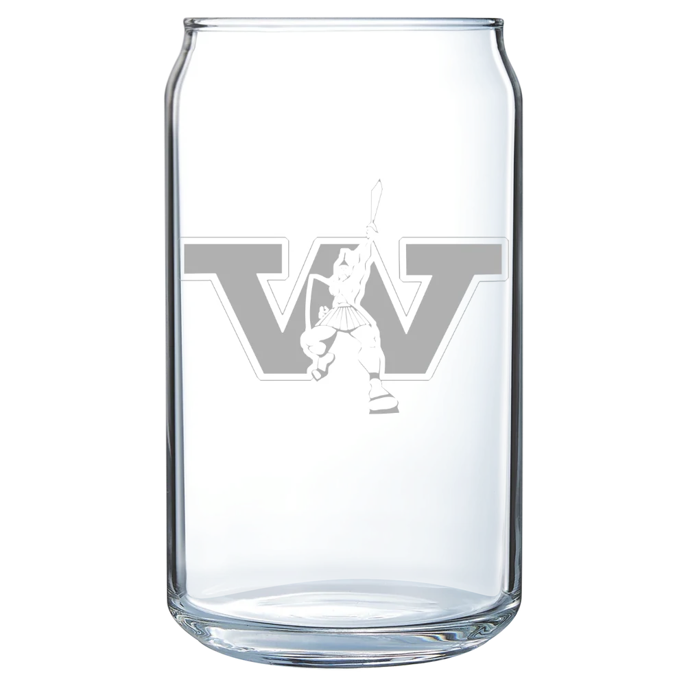 Westminster College (Pennsylvania) Polar Camel 16 oz. Can Glass