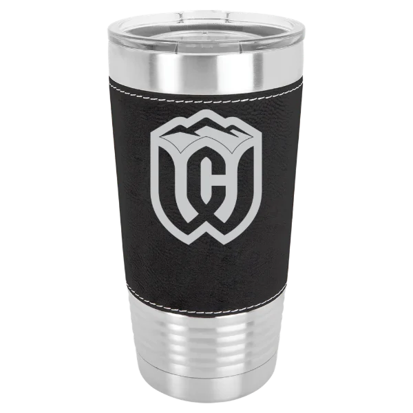 Whitman College Polar Camel 20 oz. Leatherette Grip Tumbler with Standard Lid