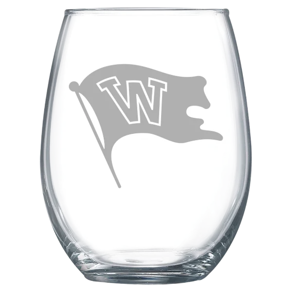 Whitworth University Polar Camel 15 oz. Stemless Wine Glass