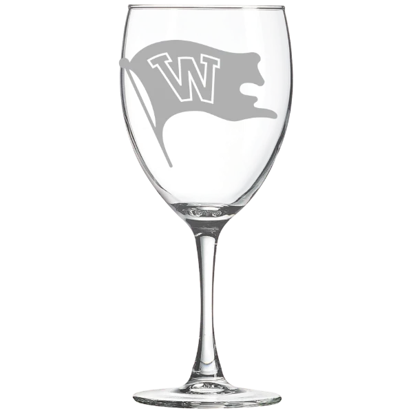 Whitworth University Polar Camel 10 1/2 oz. Wine Glass