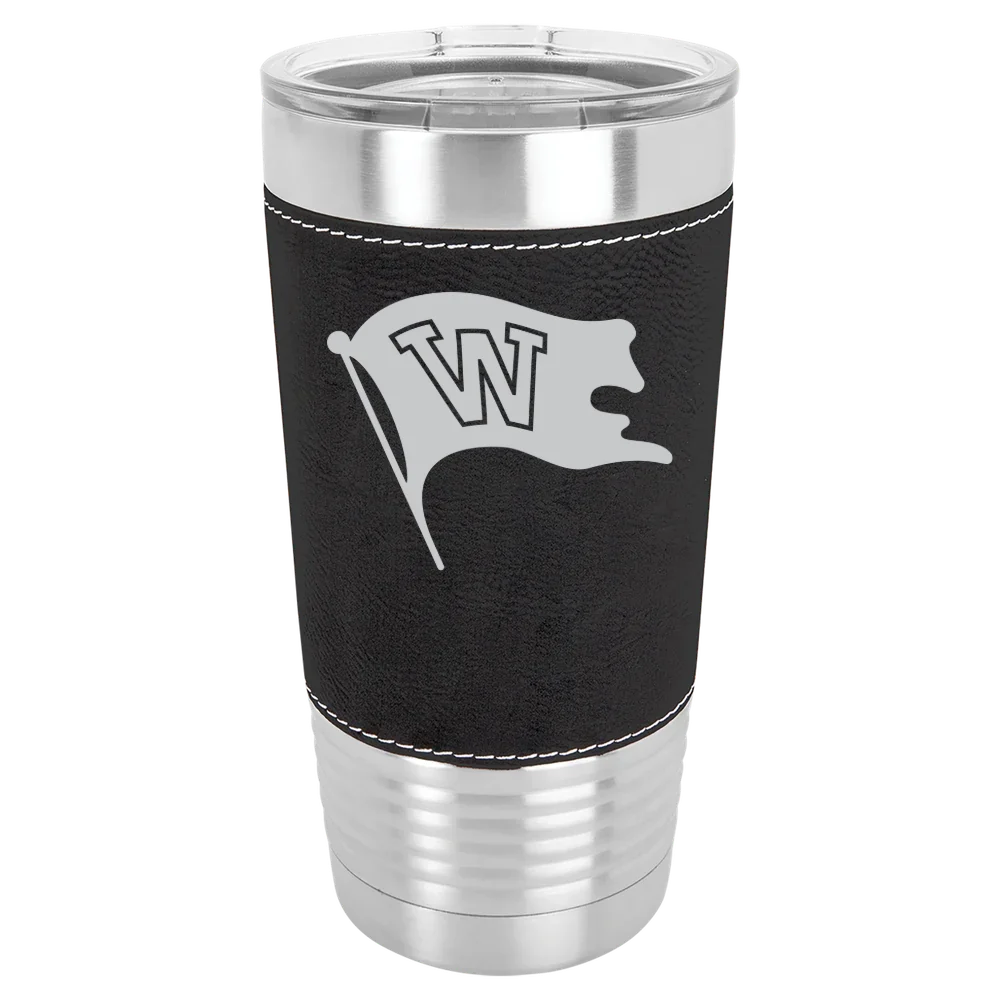 Whitworth University Polar Camel 20 oz. Leatherette Grip Tumbler with Standard Lid