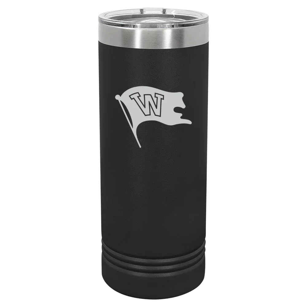 Whitworth University Polar Camel 22 oz. Skinny Tumbler with Slider Lid