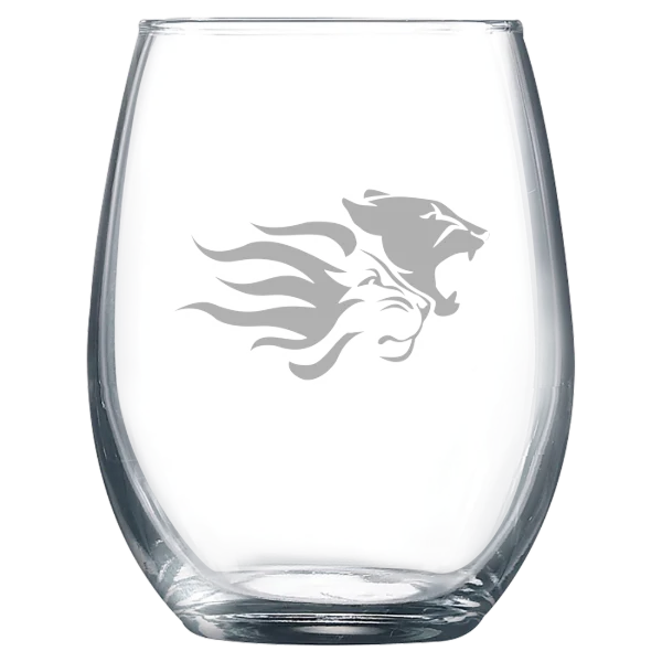 Widener University Polar Camel 9 oz. Stemless Wine Glass