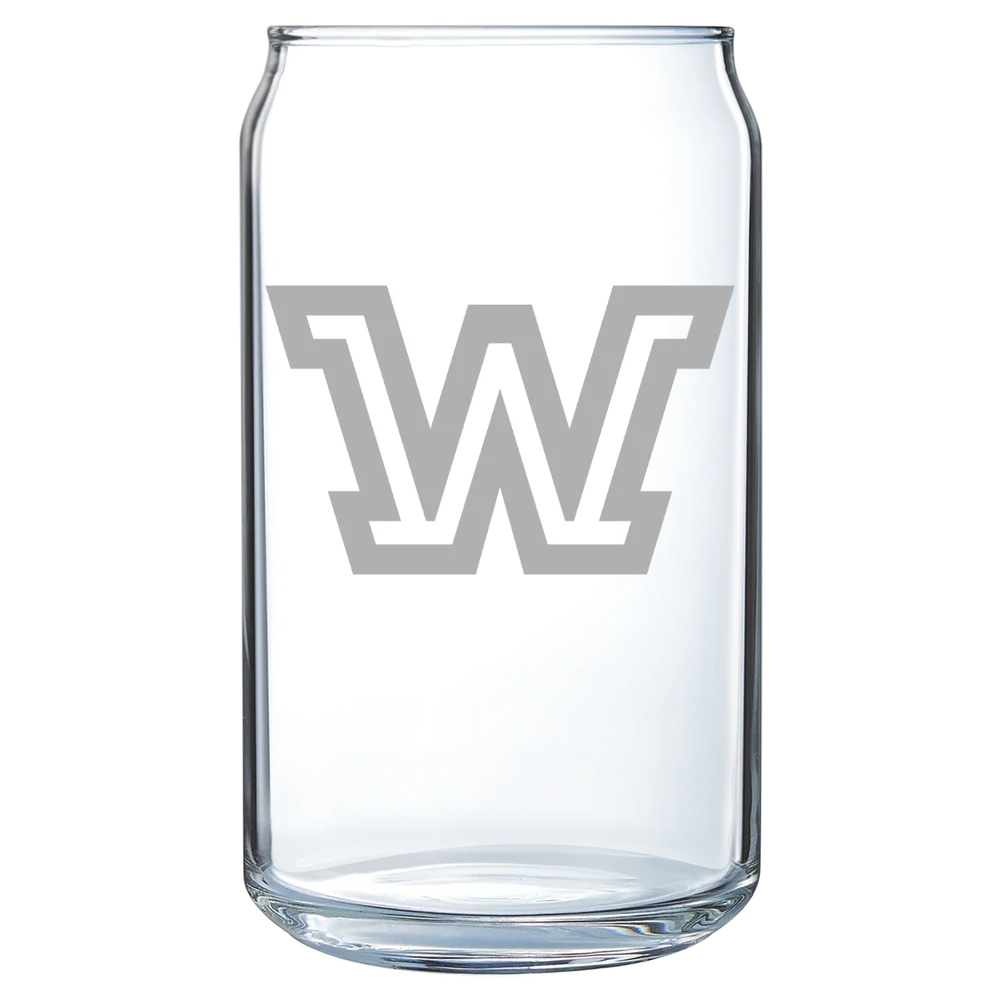 Wilkes University Polar Camel 16 oz. Can Glass