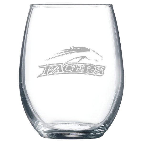 William Peace University Polar Camel 9 oz. Stemless Wine Glass