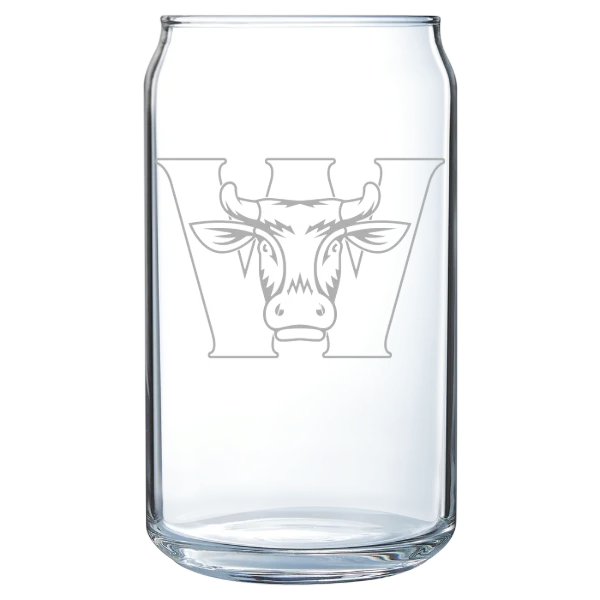 Williams College Polar Camel 16 oz. Can Glass