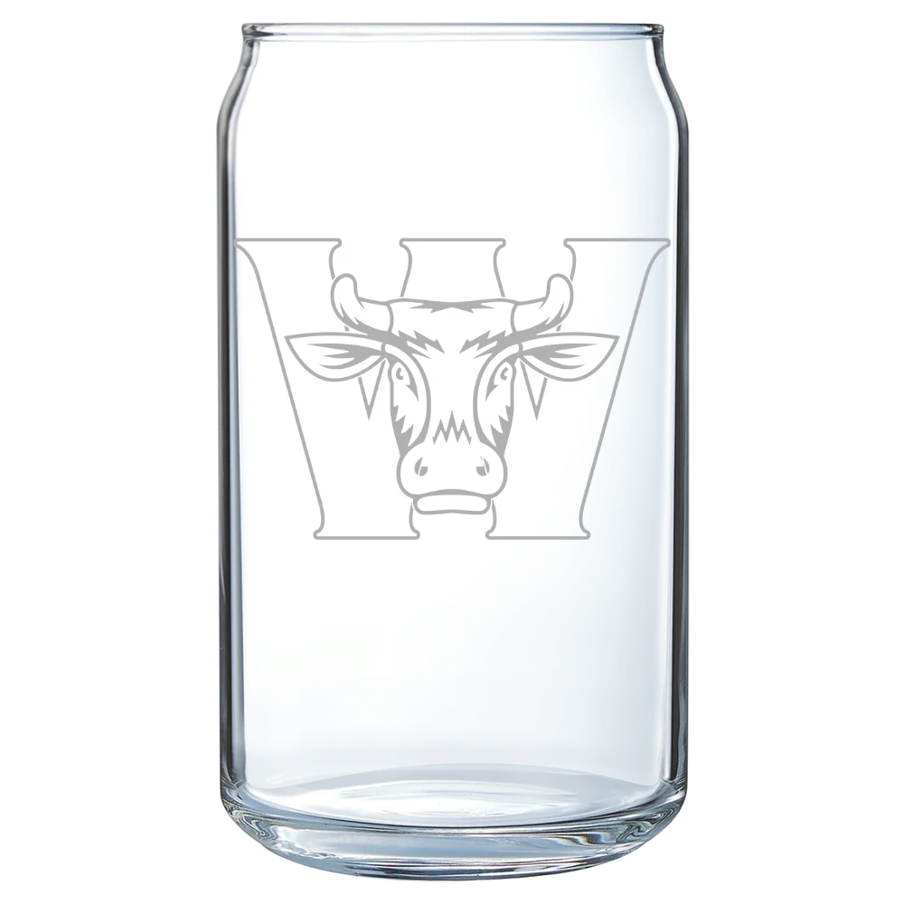 Williams College Polar Camel 16 oz. Can Glass
