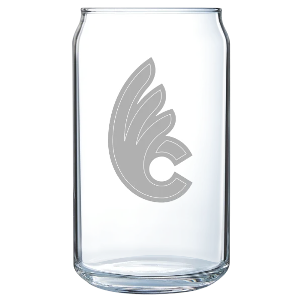 Wilmington College (Ohio) Polar Camel 16 oz. Can Glass