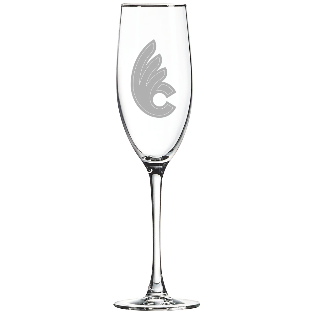 Wilmington College (Ohio) Polar Camel 8 oz. Champagne Flute