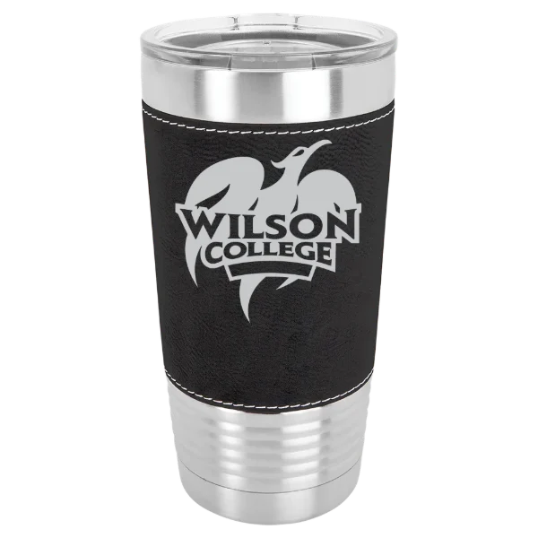 Wilson College Polar Camel 20 oz. Leatherette Grip Tumbler with Standard Lid