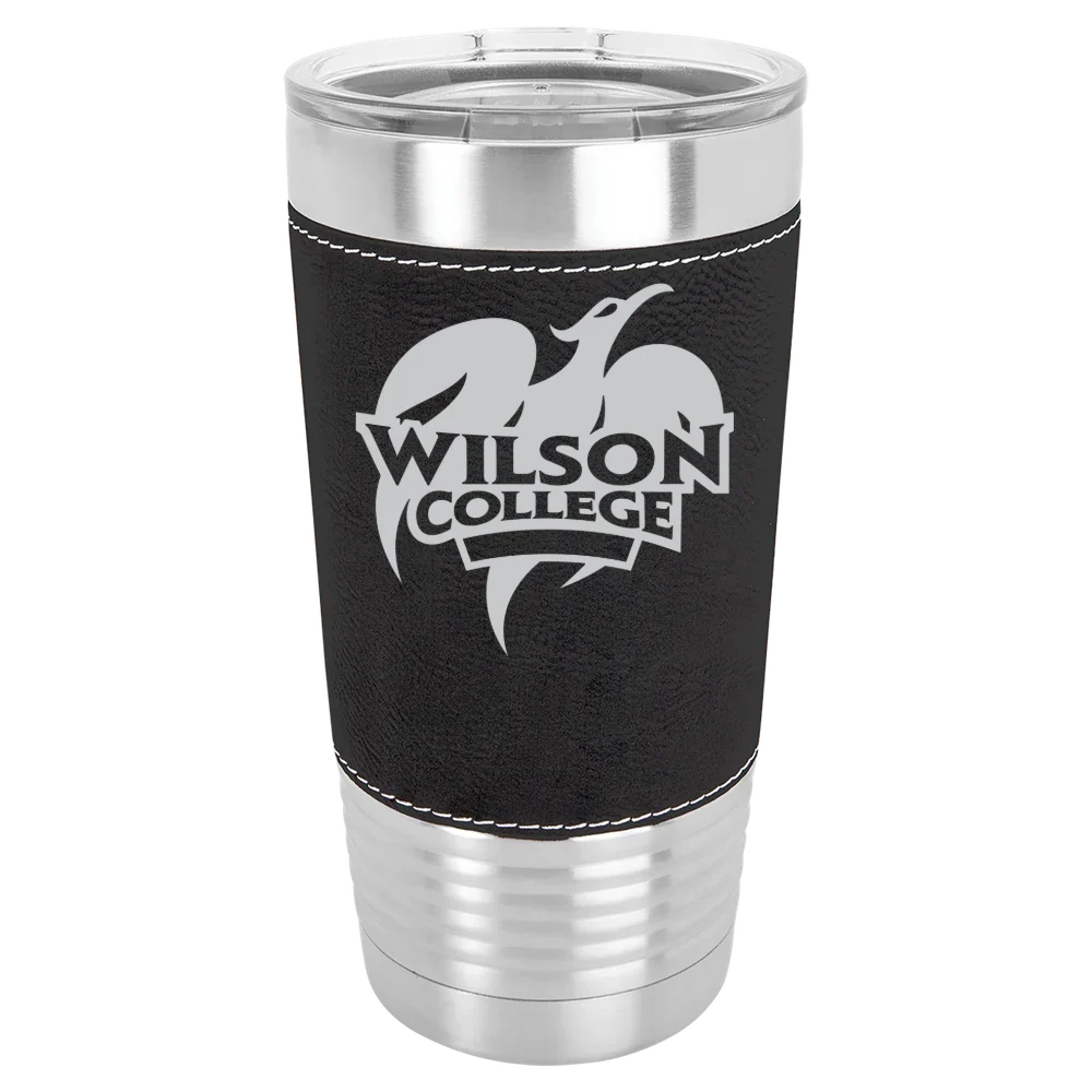 Wilson College Polar Camel 20 oz. Leatherette Grip Tumbler with Standard Lid