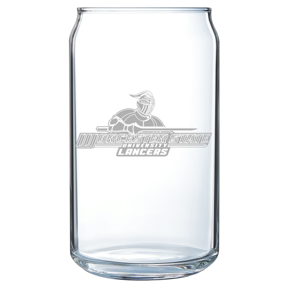 Worcester State University Polar Camel 16 oz. Can Glass